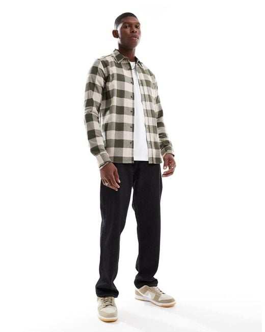 Only & Sons Gray Check Shirt for men