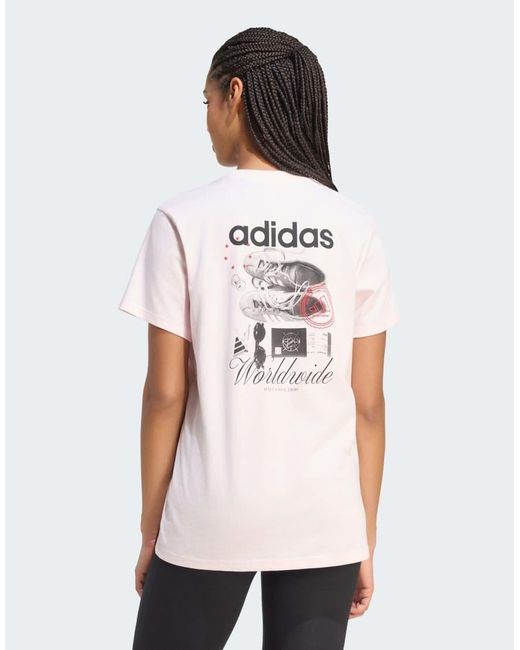 Adidas Originals White Travel Loose Graphic T-shirt