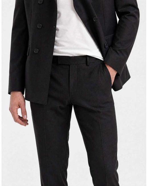 ASOS Natural Slim Suit Trousers for men