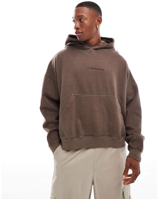 Pull&Bear – kapuzenpullover in Brown für Herren