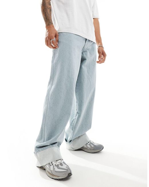 Collusion X015 – superweite jeans mit niedriger taille in Blue für Herren