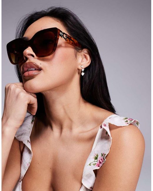 River Island Black Cateye Sunglasses