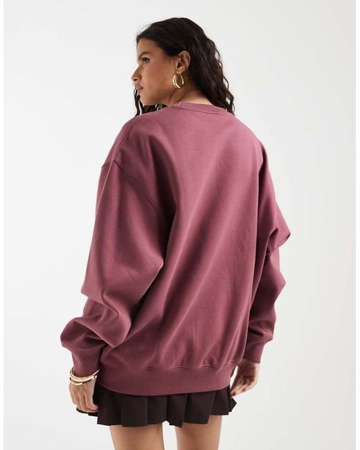 Adidas Originals Red Essential Oversized Sweatshirt