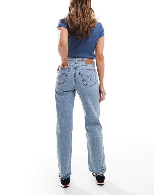 Levi's Blue Ribcage Straight Ankle Jeans