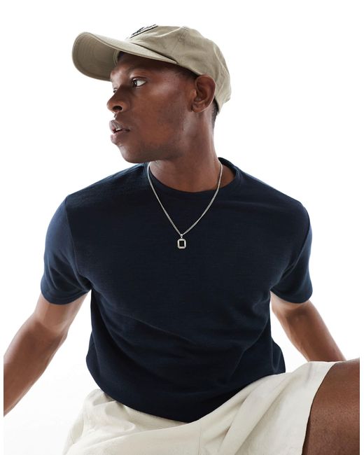 Brave Soul – t-shirt in Blue für Herren