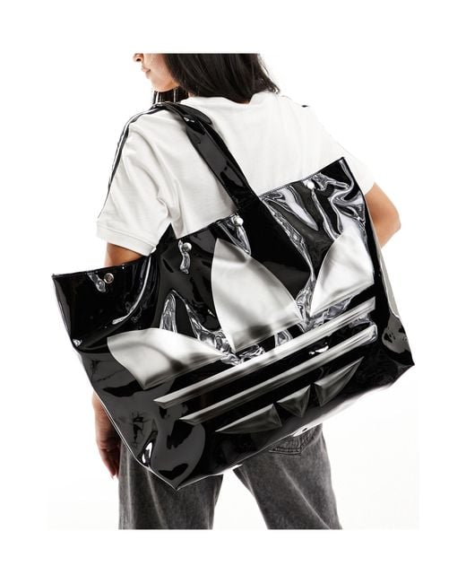 Adidas Originals Black Pvc Large Shopper Bag