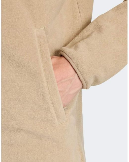 Adidas Originals Natural Multi Essentials Full-Zip Fleece Jacket for men