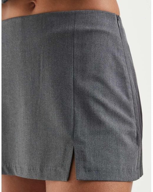 ASOS Gray Tailored Pelmet Mini Skort