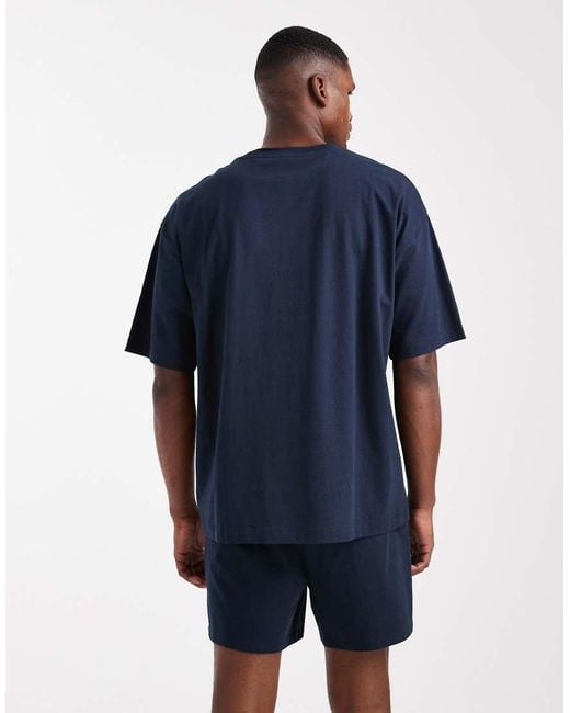 ASOS Blue Oversized Pajama Set for men