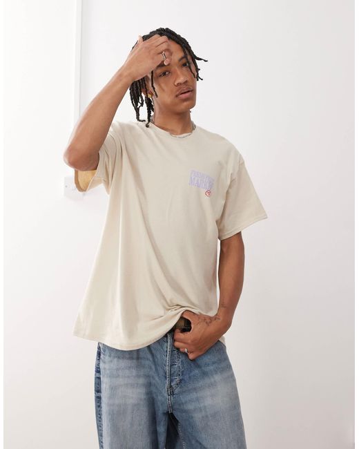 Reclaimed (vintage) – oversize-t-shirt aus baumwolle in White für Herren
