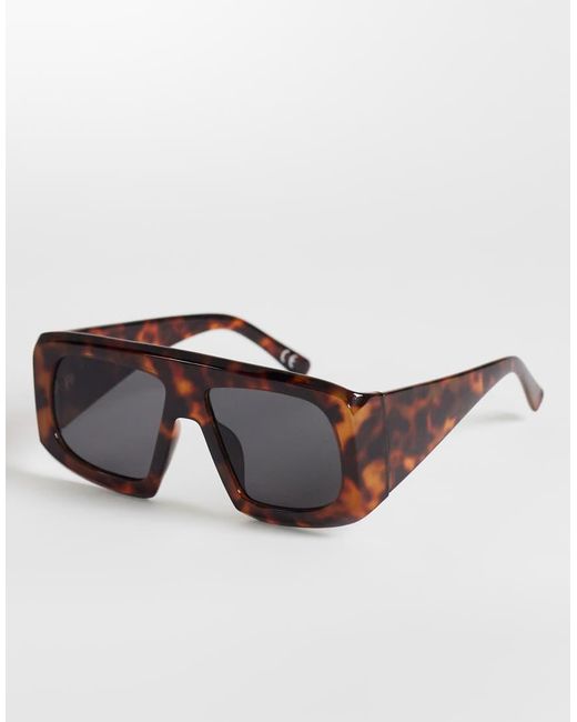 TOPSHOP Brown Cairo Chunky Square Sunglasses