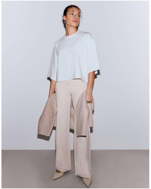 Aim'n White Luxe Boxy Short Sleeve