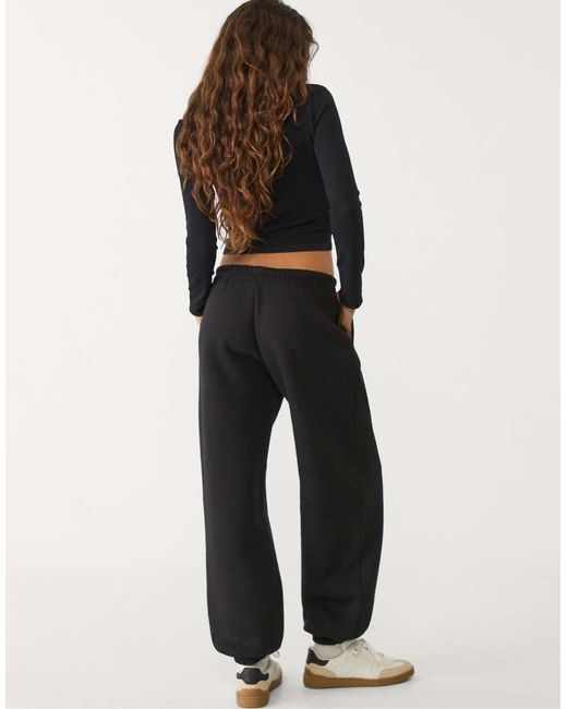 Stradivarius Zachte Boyfriend Joggingbroek in het Black