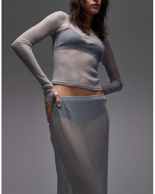 Gonna Lunga di ASOS in Gray