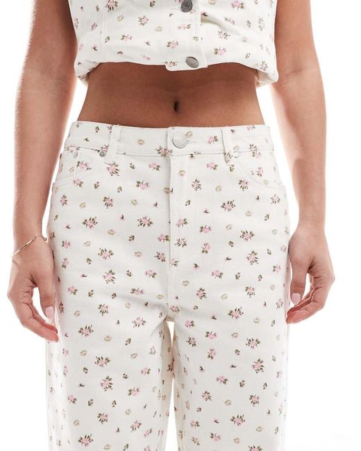 Threadbare White Co-ord Wide Leg Jeans