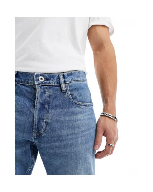 G-Star RAW Blue Mosa Straight Fit Jeans for men