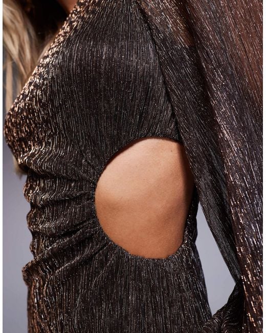 Forever New Brown – asymmetrisches maxikleid