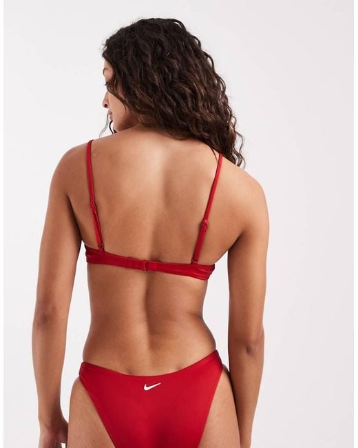 Nike Red Nike Essential Bralet Bikini Top