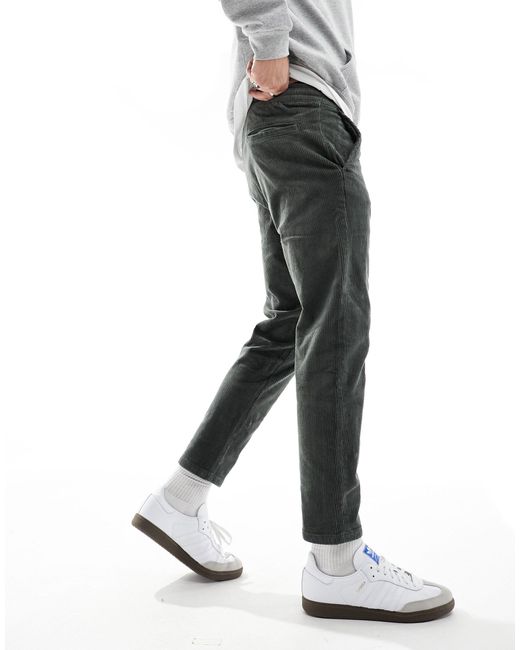 Only & Sons White Cropped Cord Pants for men