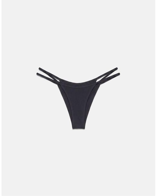 Pull&Bear Blue Double-effect Bikini Bottoms