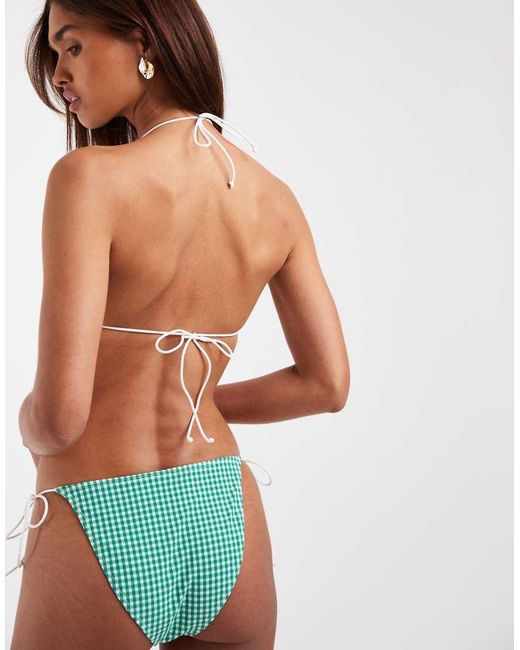 Vero Moda White Textured Tie Side Bikini Brief