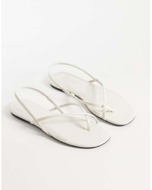 Mango Natural Strappy Flat Sandal
