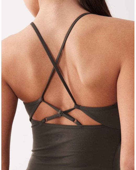 4505 Black Open Back Vest With Inner Bra