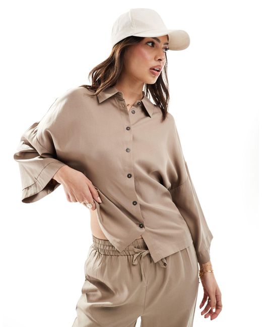 Object Natural Soft Wide Sleeve Shirt Co-ord