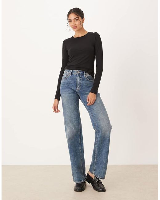 Jdy Black O-neck Long Sleeve Top
