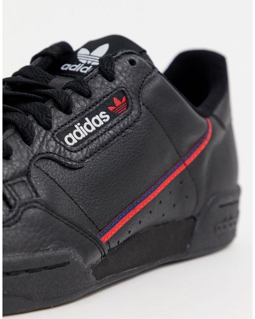 adidas originals continental 8's trainers in black b41672