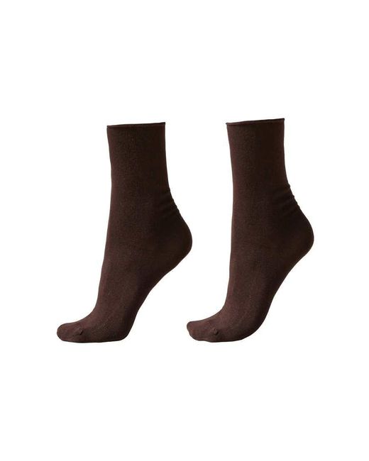 Calzedonia Brown Non-Elastic Cotton Ankle Socks