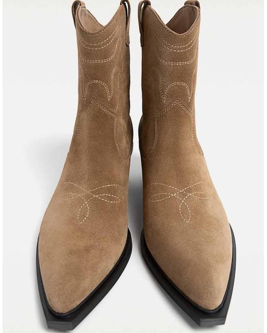 Stivaletti Da Cowboy di Stradivarius in Natural