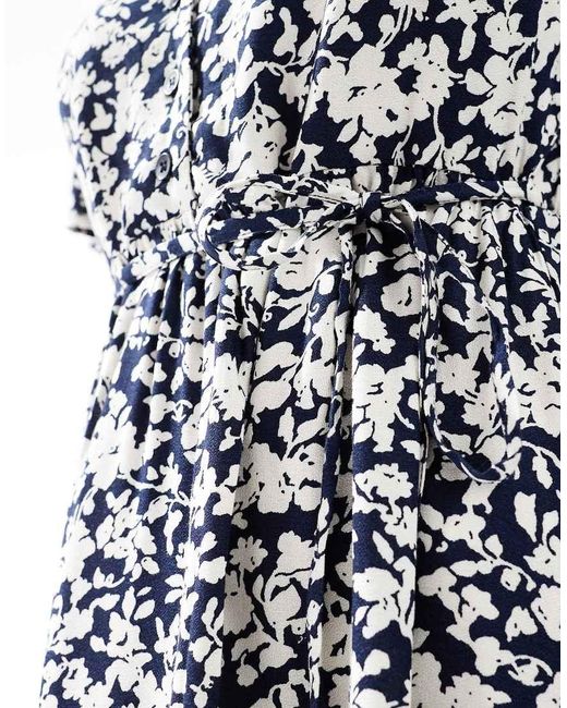 Vestito Midi Da Giorno A Fiori di ONLY in Blue