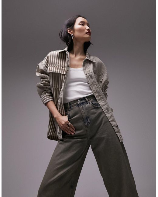 Giacca patchwork di TOPSHOP in Gray