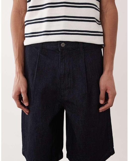 ASOS Blue Lightweight Loose Denim Jorts for men
