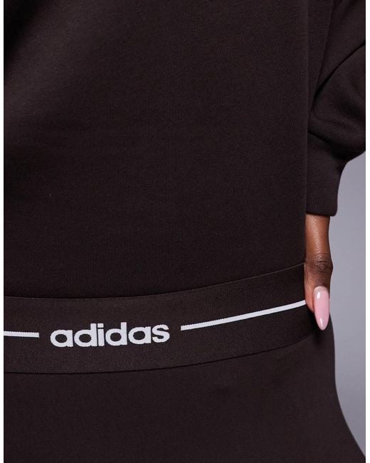 Adidas Originals Gray Adidas Training Hyperglam Linear Hoodie