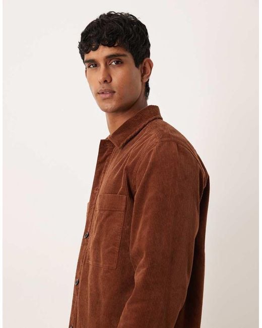 ARKET Brown Cord Over Shirt for men