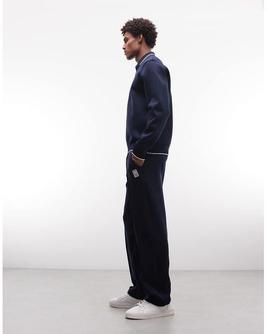 Lacoste Blue Tennis Performance Drawstring Logo Joggers for men