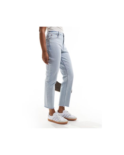 Curve - love - jeans mom fit lavaggio chiaro di Abercrombie & Fitch in Blue