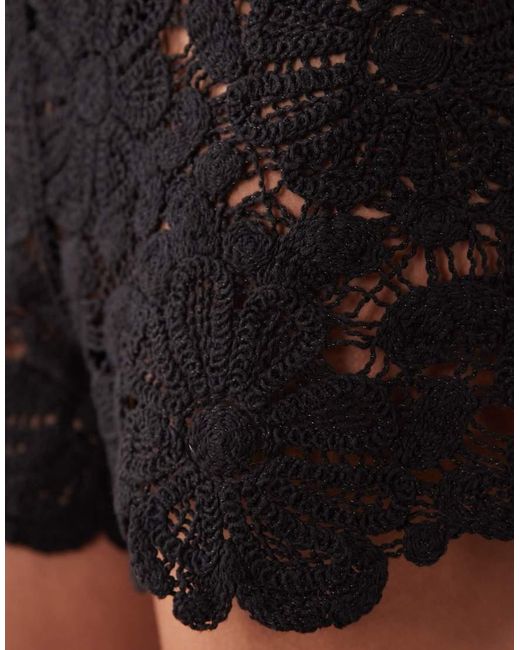 ASOS Black Crochet Shorts