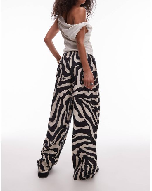 TOPSHOP Multicolor Linen Balloon Pants