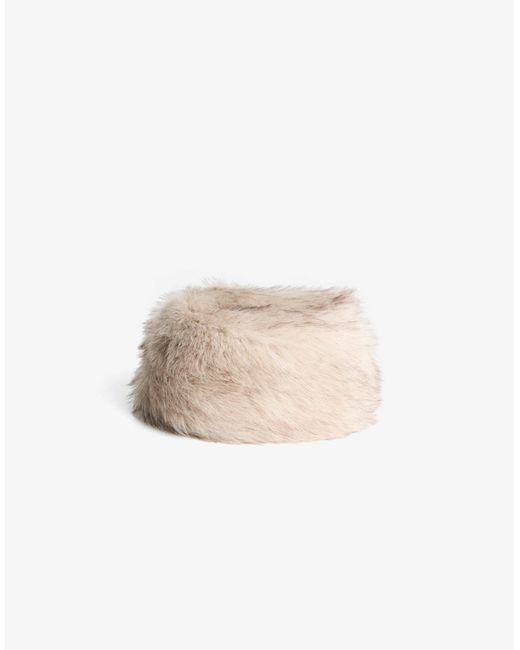 Bershka Brown – flauschige baskenmütze