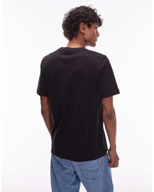 Tommy Hilfiger Black Varsity Arch Logo T-Shirt for men