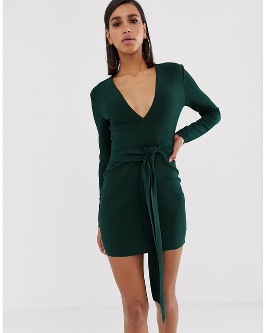 bec and bridge long sleeve silk dress