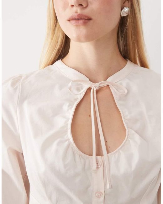 Miss Selfridge Getailleerd Overhemd in het Natural