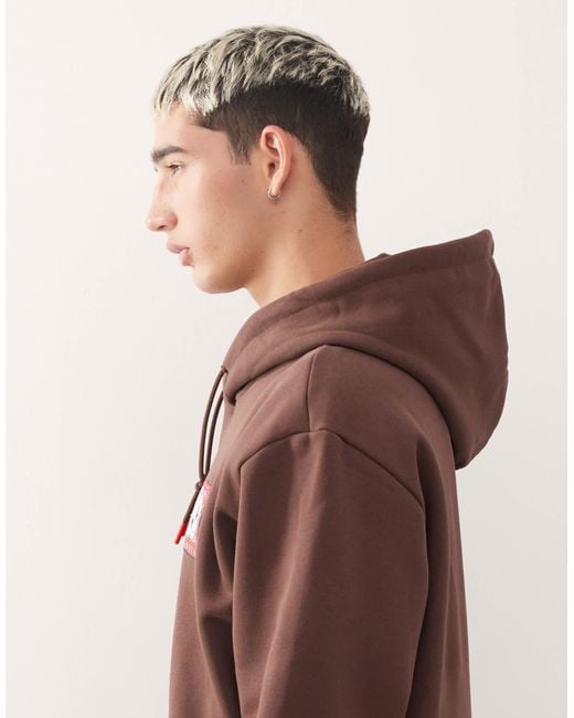 Adidas Originals – kapuzenpullover mit grafik in Brown für Herren