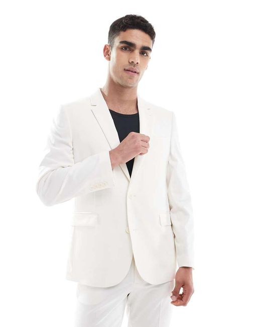 ASOS White Slim Suit Jacket for men