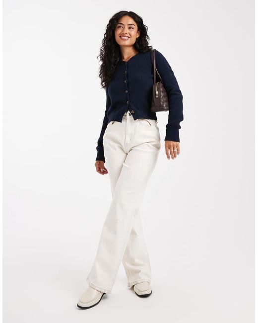ASOS Blue V Neck Fitted Cardigan