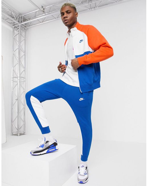 Ensemble survêtement zippé - Bleu/orange Nike pour homme en coloris Bleu |  Lyst