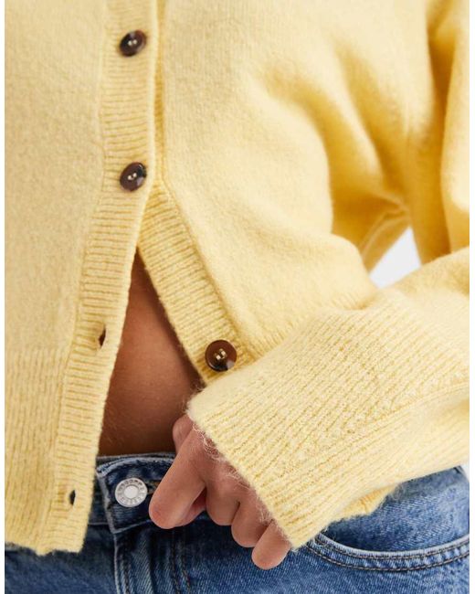 ASOS Blue Crew Neck Cardigan With Raglan Sleeve Detail